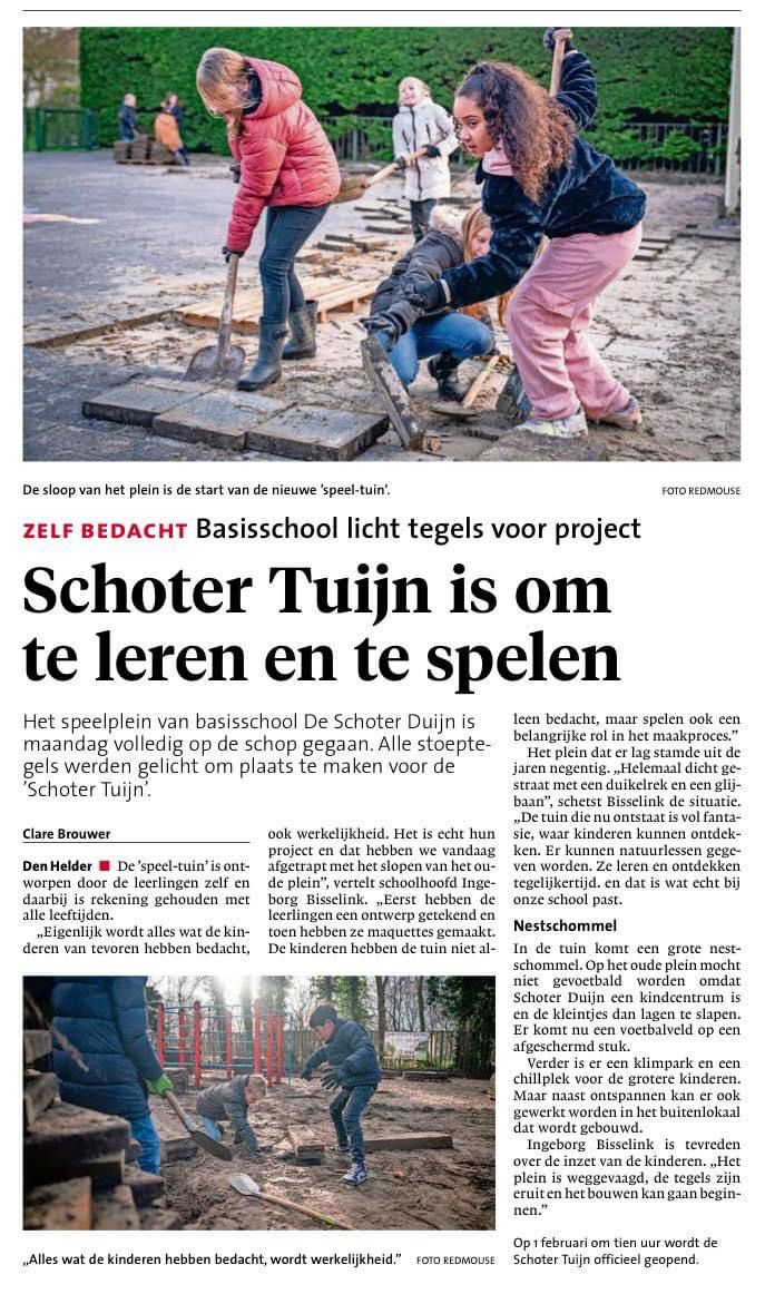 Schoter Tuijn in het Noord Hollands dagblad