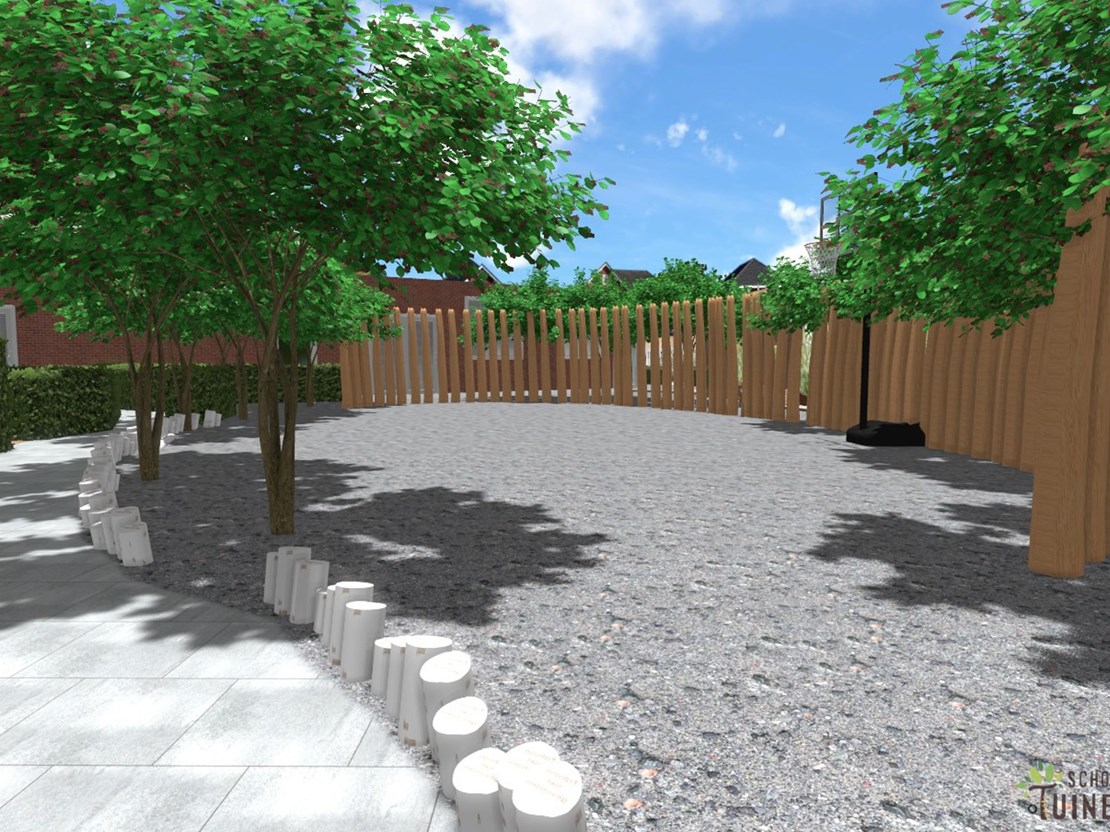 Pannaveld - basket v.a. achterzijde Pannaveld - basket v.a. achterzijde