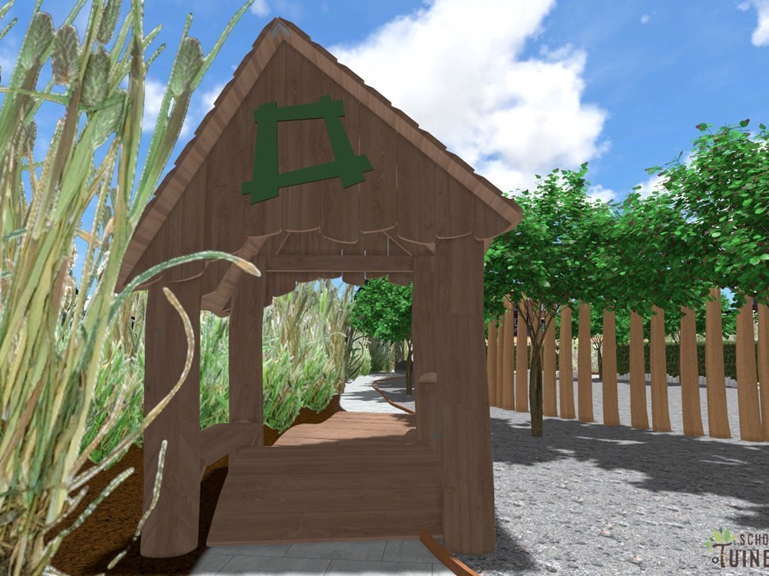 Speelhuisje Robinia en pad ri Chillplek Speelhuisje Robinia en pad ri Chillplek