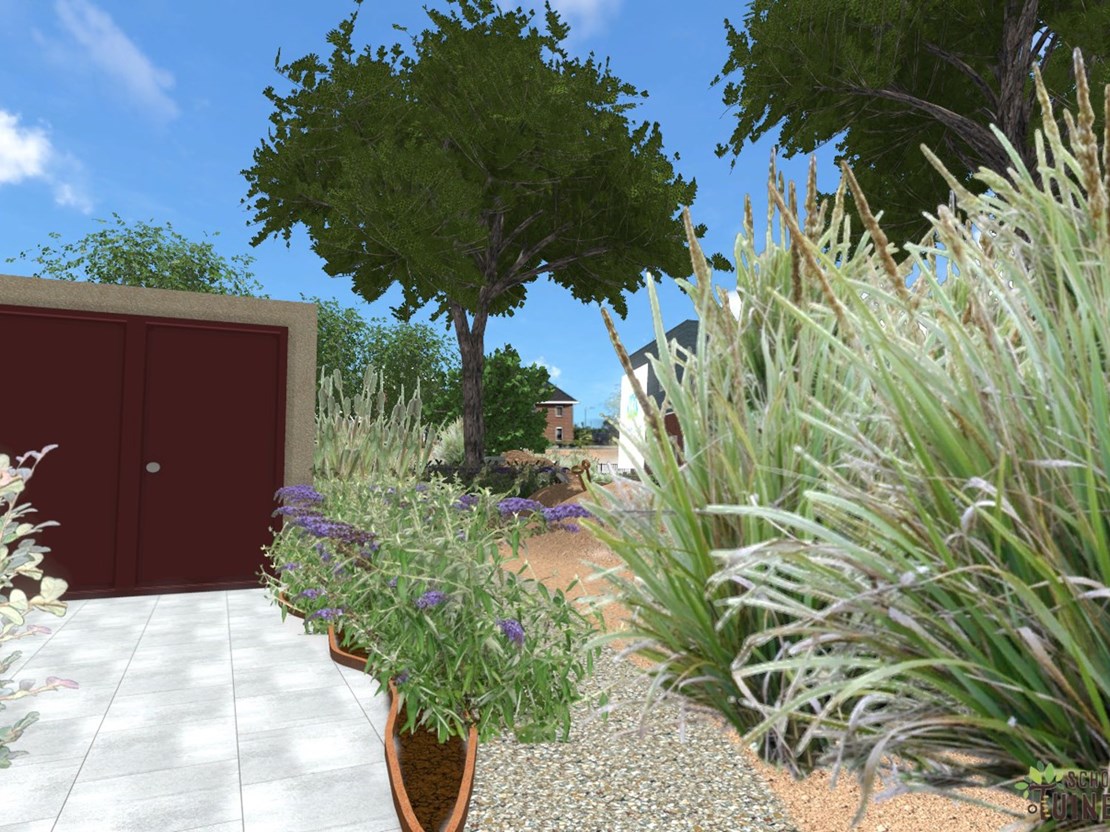 Berging in het groen -naastgelegen fietspaadje Berging in het groen -naastgelegen fietspaadje